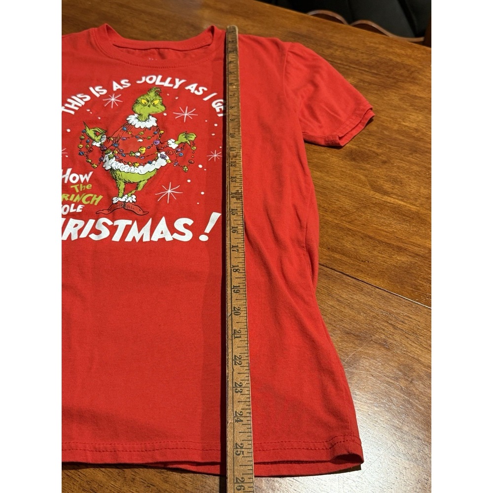 The Grinch How the Grinch Stole Christmas Red Graphic T Shirt Womens Small - Picture 4 of 8